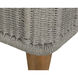 Ibiza Natural / Stinson White Outdoor Armless Chair